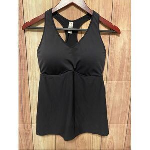 Flexees Large Fat Free Dressing Racer Back Tank Black 4166